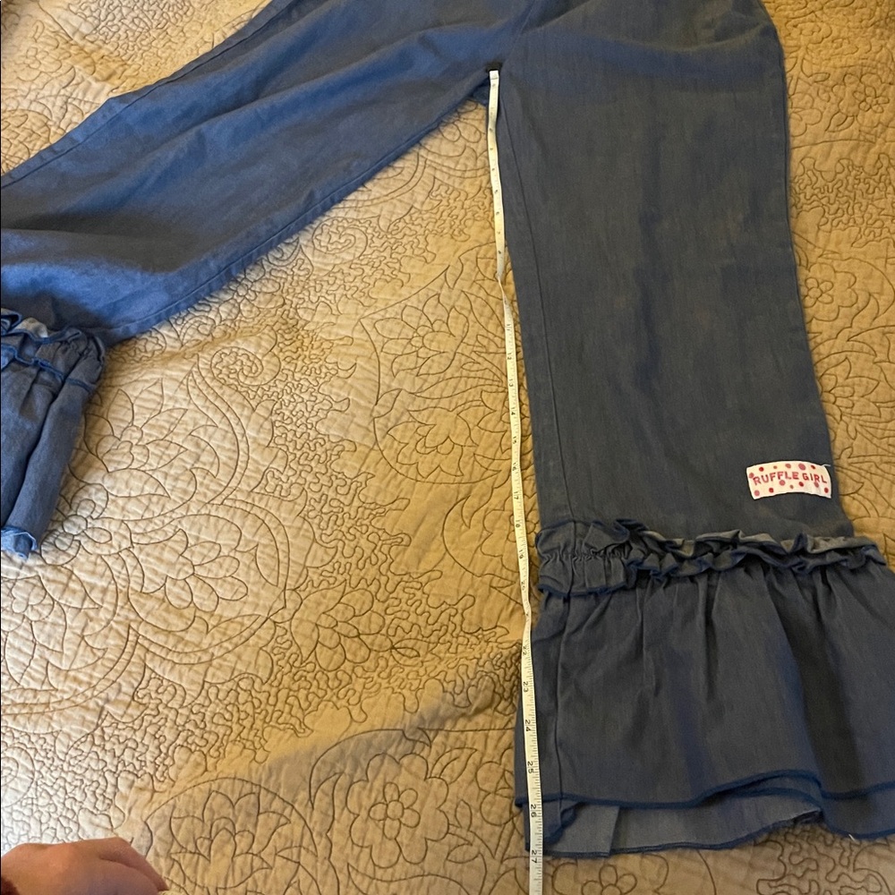 Blue Ruffled women’s pants - Picture 9 of 9